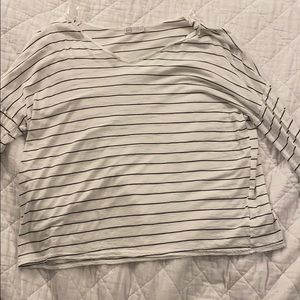 black & white lined sweater